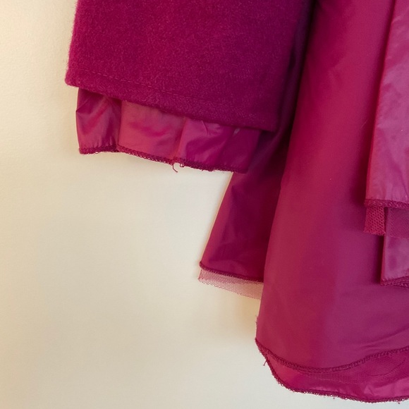 Burberry Peplum Wool Jacket Magenta Size Medium - Picture 3 of 14